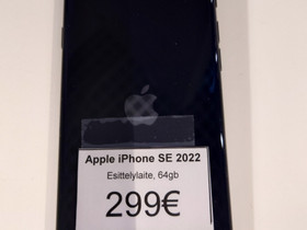 Apple iPhone SE 2022 64GB Midnight, Puhelimet, Puhelimet ja tarvikkeet, Espoo, Tori.fi