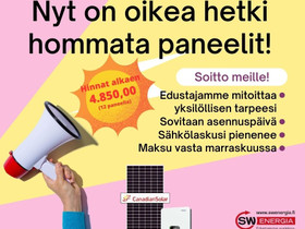 Aurinkopaneelit kotiin syyseduin, Muu rakentaminen ja remontointi, Rakennustarvikkeet ja työkalut, Helsinki, Tori.fi