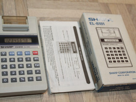 80-luku SHARP nauhalaskin kuitti laskukone vintage paketissaan + ohjeet, Muu tietotekniikka, Tietokoneet ja lisälaitteet, Tampere, Tori.fi