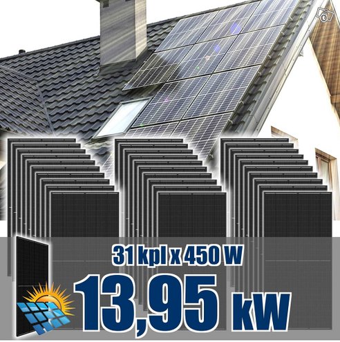 AURINKOPANEELI 450W / 13,95kW 31kpl - Hintakaar...