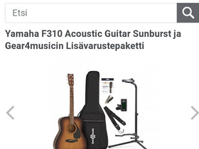 Yamaha akustinen kitara lisävarusteineen , Kitarat, bassot ja vahvistimet, Musiikki ja soittimet, Kuopio, Tori.fi
