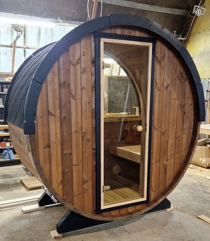 Tynnyrisauna 200x120 Mini.Lmpksiteltykuusi