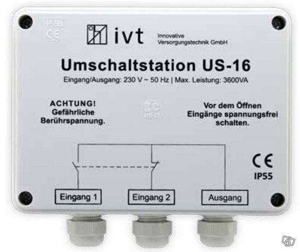 Invertterin ja verkon automaattikytkin IVT US-16