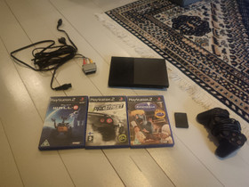 Playstation 2 + ohjain + muistikortti + 3 peli, Pelikonsolit ja pelaaminen, Viihde-elektroniikka, Vaasa, Tori.fi