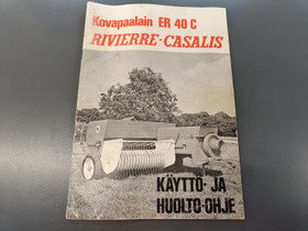 Rivierre Casalis ER40C paalaimen ohjekirja, Maatalouskoneet, Kuljetuskalusto ja raskas kalusto, Urjala, Tori.fi