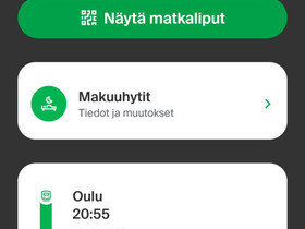 45eur YJUNA 2:LLE MAKUUHYT OULU-HELSINKI 27.5.2024, Matkat, risteilyt ja lentoliput, Matkat ja liput, Oulu, Tori.fi