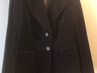 Escada musta jakku, sileä sametti, uusi, k. 44