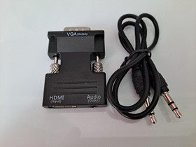 HDMI Naaras to VGA Uros Adapteri + Audio Adapter, Oheislaitteet, Tietokoneet ja lisälaitteet, Lappeenranta, Tori.fi
