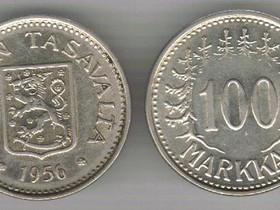 Hopea Kolikko 100 markkaa vuodelta 1956, Rahat ja mitalit, Keräily, Savonlinna, Tori.fi