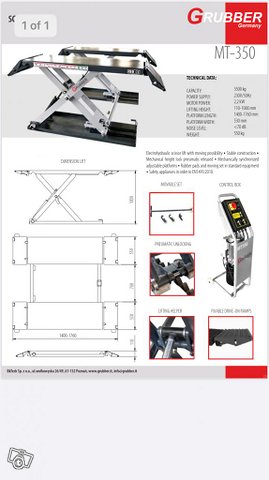 2 pilari nostin 3.5t uusi bestlift 220v 380v uusi 2