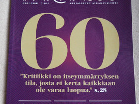 PARNASSO 1/2011, uudenveroinen, Muut kirjat ja lehdet, Kirjat ja lehdet, Kirkkonummi, Tori.fi