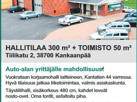 Hallitilaa+ toimisto, Liikkeille ja yrityksille, Kankaanp, Tori.fi