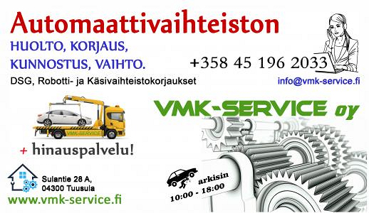 Kaupan VMK Service Oy bannerikuva