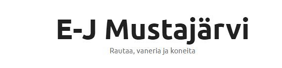Kaupan E-J Mustajärvi Oy bannerikuva