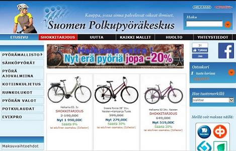 Kaupan Suomen Polkupyöräkeskus bannerikuva